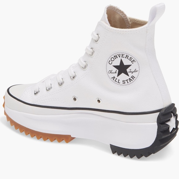 White/Black/Gum - Converse Unisex Run Star Hike Canvas High Top Platform Sneaker - Picture 8 of 11